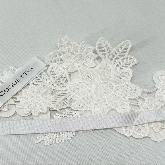 Coquette White Floral garter‎ Belt Style 7208 - Picture 2 of 5
